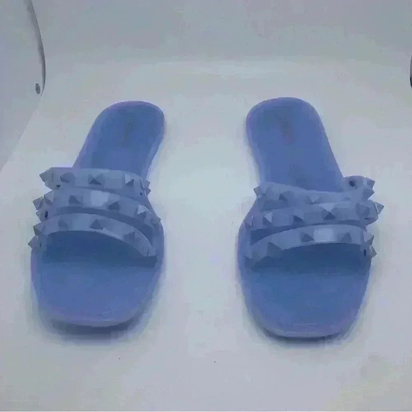 New SODA Blue Jelly Flats / Slides Sz 7 - Picture 4 of 6